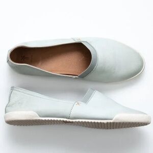 Frye Melanie Slip On Shoes Leather A-Line Sneaker Pale Blue Size 8.5